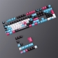 Red Blue Graffiti 104+22 PBT Dye-subbed Keycaps Set Cherry Profile for MX Switches Mechanical Gaming Keyboard